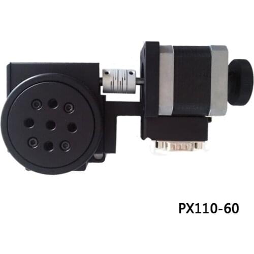 PX110-60 Electric Rotating Machine Optical Rotating Platform Motorized Rotation Stage 60MM Bearing Scale Y