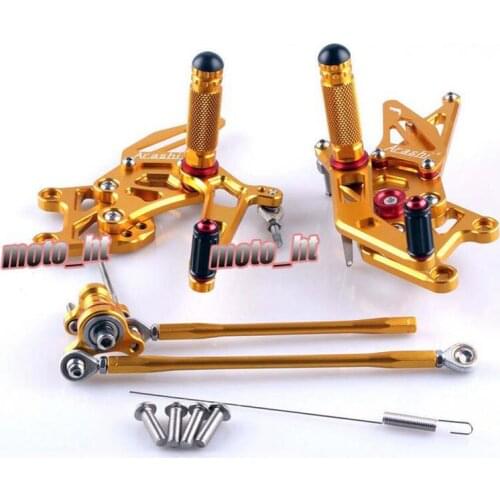 Motorcycle Adjustable Rear Set Foot Pegs Footrest Bracket Assembly For Honda CBR600RR 2007 2008 CBR 600RR