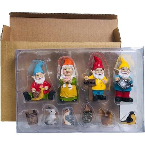 Christmas Gift Home Christmas Party Decoration Miniature Children Play Figurine Resin Craft Fairy Garden Ornament