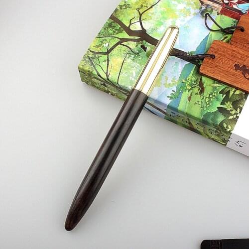 Luxury Wood Fountain Pen classic Golden Ink Pens for Writing caneta