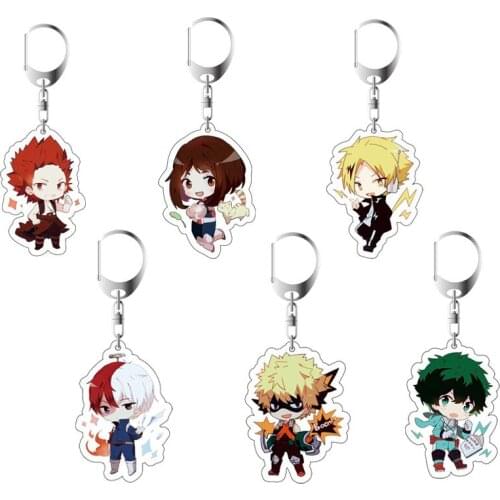Anime My Hero Academia Keychain Acrylic Keyring Key chain Pendants Car Keychain Ansseroies for Woman and Boys Trendy crops