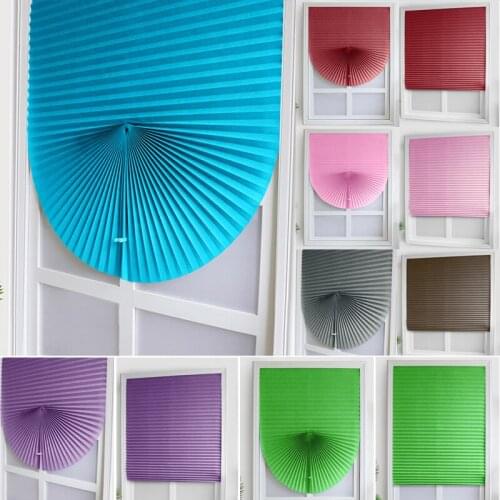 Self-Adhesive Pleated Blinds Blinds Curtains Living Room Half Blackout Window Curtains For Bathroom Balcony Shades