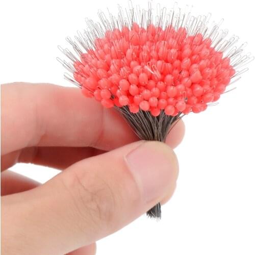300Pcs Silicone Space Bean Fishing Float Resistance Anti-Strand Fish Line Fishing Accessorie Gear Connector Stopper 0.8/1.5/2.5