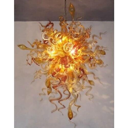 Contemporary Dining Room Superior Quality Western Style Art Glass Lamp Antique Chandelier