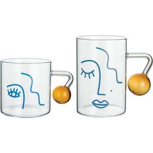 Glass Mug Hot Milk Beer Juice Cappuccino Transparent Water Drinking Cup