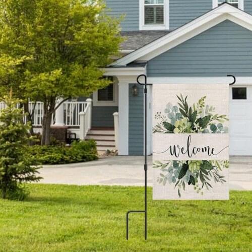 Flag Stand Sturdy Construction Anti-deform Iron Garden Flag Stand Bracket for Yard