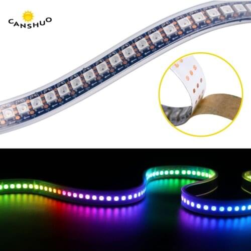 DC5V 1m 2m 3m 4m 5m WS2812B WS2812 Led Strip,Individually Addressable Smart RGB Led Strip Waterproof IP30/65/67 Black/White PCB