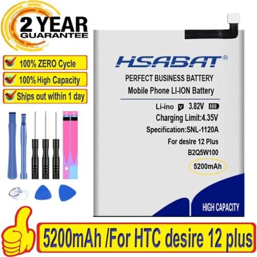 Top Brand 100% New 4200mAh B2Q5W100 Battery for HTC desire 12 plus / desire 12+ Batteries + free tools