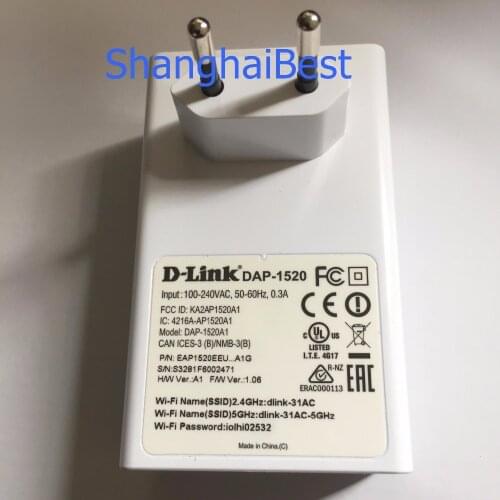 DAP-1520 Wifi Extender EU plug Transfer 2.4Ghz Signal to 5GHz 802.11n AP 750Mbps 802.11ac Dualband for D-LINK BetterThan TP-Link