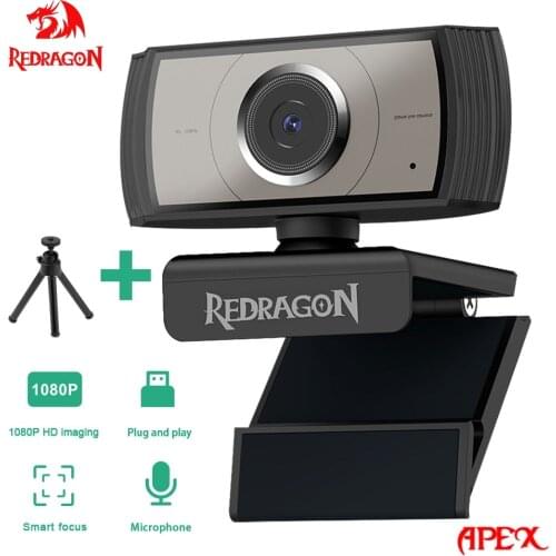 REDRAGON APEX USB HD Webcam autofocus Built-in Microphone 1920 X 1080P 30fps Web Cam Camera for Computer Laptops Game PC GW900