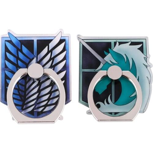 ZF3440 Anime Attacking Giant Badge Universal Finger Ring Mobile Phone Holder Stand Cartoon Pattern Phone Ring Gifts For Friends