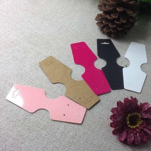 1lot =100 pcs Hot Sale Pink/ Black/ white /kraft Rose Red Necklace Card 4.5*12cm paper jewerly display package tag card