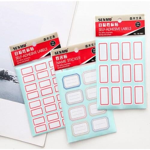1pack/lot Label Multi Adhesive Self-adhesive Paper Label Paper Scrapbooking Stickers Blank Name Stationery Reminder Seal Label