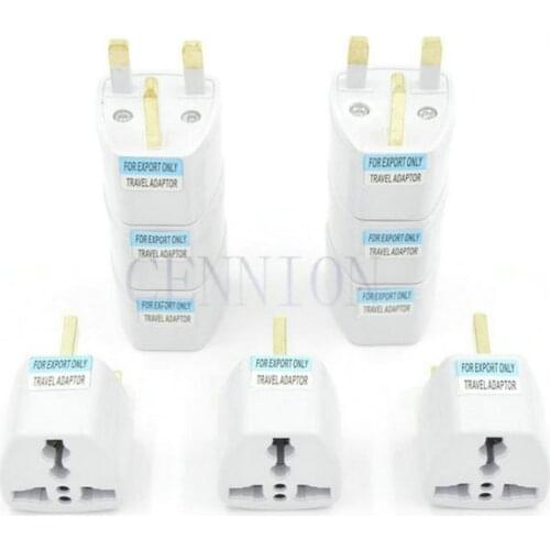 20pcs Free CN Post EU US AU DE to UK AC Power Plug Travel Adapter Converter