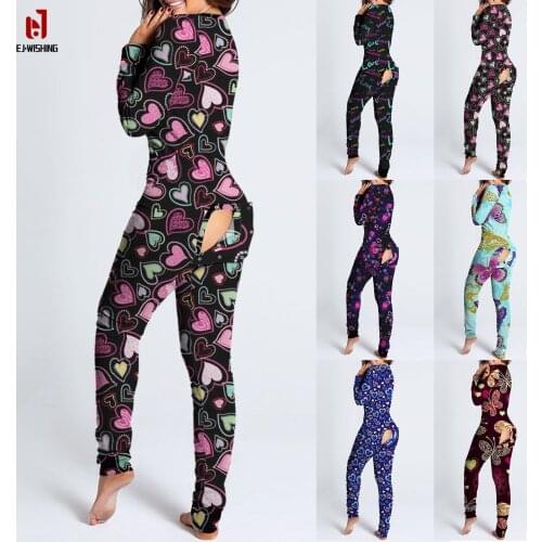 "2021 Women Bodysuit Long Sleeve Deep V Neck Bodycon Stretch Leotard Top Button Romper Pajamas Women Long Jumpsuit Christmas Ove