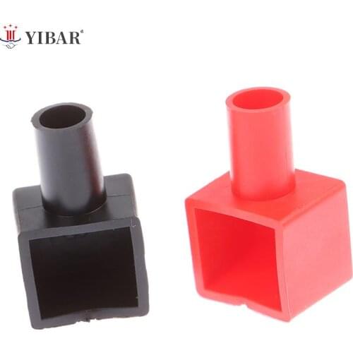4pcs/set Universal Square Motorcycle Car Battery Terminals Rubber Covers