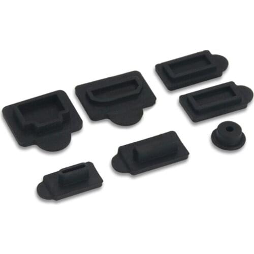 7pcs Silicone Dust Plugs Set USB HDMI-compatible Interface Anti-dust Cover Dustproof Plugs for PS5 Game Console