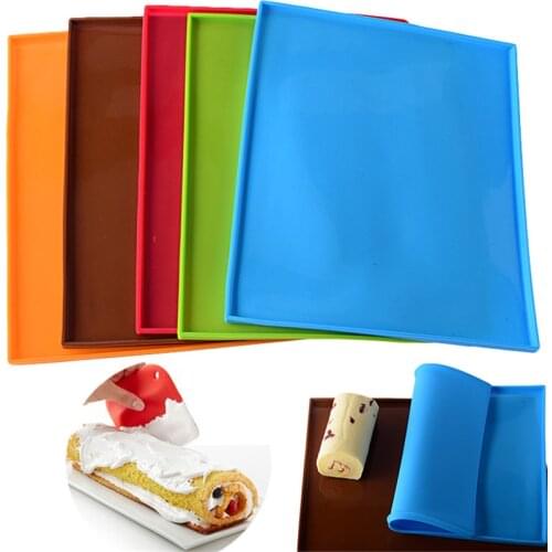 1Pc Non-stick Siliconen Oven Mat Bakken Mat Bakken Macaron Cake Pad Zwitserse Roll Pad Bakvormen Bakken Tool cake Roll Mat