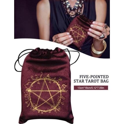 Velvet Tarot Card Storage Bag Board Game Card Mini Drawstring Package Board Game Tarot Storage Bag