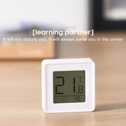 Household Thermometer Electronic Digital LCD Thermometer Hygrometer Humidity Meter Room Indoor Temperature Clock Home Decor