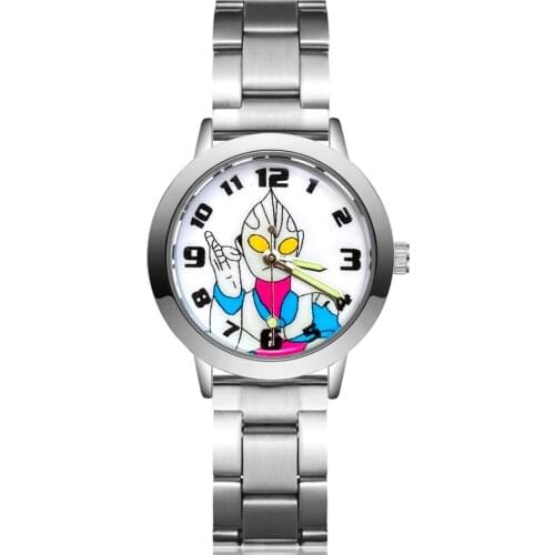 Cute Cartoon Style Children Watches Kids Student Girls Boys Quartz Metal Steel Wrist Watch JA220