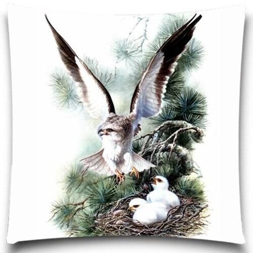 Bird drawing pattern Cushions Car Cover Decorative Throw pillows Covers 45*45 cm 5 size Cotton polyester for Sofa pillow Case