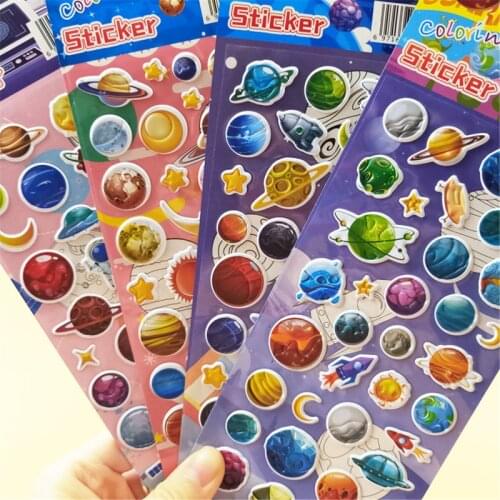 Kids Stickers 4 Sheets 3D Puffy Bulk Stickers Drawing Toy BX0D