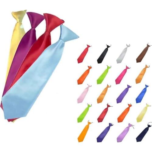 Kid Neck Tie NEW Ties Tie Solid classic Fashion Wholesale Neckties Color Accessories Cravat Wedding Party Business AA132