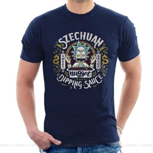 T-Shirt SZECHUAN SAUCE 3XL DARK BLUE Cotton Tee Shirt 20th 30th 40th 133th Birthday