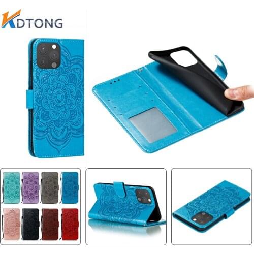 Flower Embossed Leather Case For iPhone 13 Mini Pro Max With Rhinestone Fashion With Card Pocket Phone Cases Cover