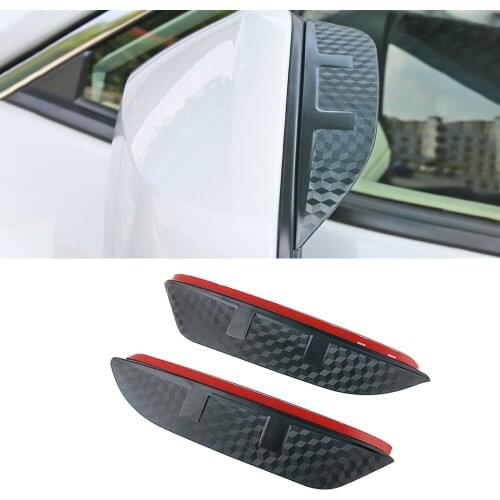For Toyota Previa 2000-2015 Auto Car Side Rear View Mirror Rain Visor Carbon Fiber Texture Eyebrow Sunshade Guard Cover Shield