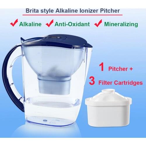 3.5L pH 8-10 ORP -100 to -300mv Household Water Filter Jug Mineral Alkaline Water Purifier Water Filter Pitcher