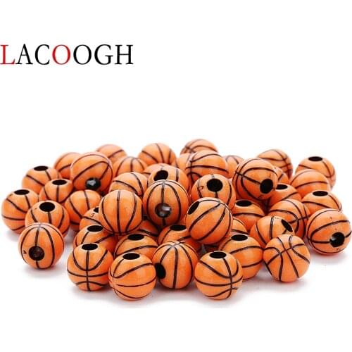 Lacoogh 11mm 50pcs Orange Acrylic Beads Spacer Beads With Big 4mm Hole for DIY Bracelets Handmade Jewelry Making Wholesale