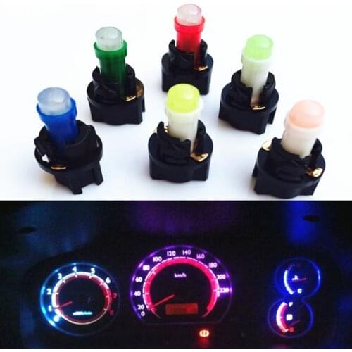 10PCS Car Interior LED Dashboard Light Bulb T5 27 74 85 18 COB LED Auto Instrument Cluster Lamp With Holder Socket