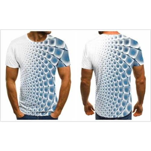 Summer Three-dimensional 3D vortex T-shirt Men Women Fashion 3D T Shirt Short Sleeve Harajuku Hip Hop Cute Tshirt