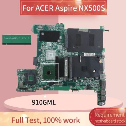 Laptop motherboard For ACER Aspire NX500S Notebook Mainboard DAMA2AMB8C3 910GML DDR2