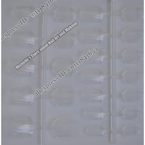 Candy Fake Nails Tips False Nail Middle Round End Shiny Surface Clear C