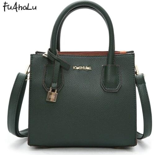 FuAhaLu new litchi pattern Tuo Tu package fashion trend portable shoulder Messenger bag