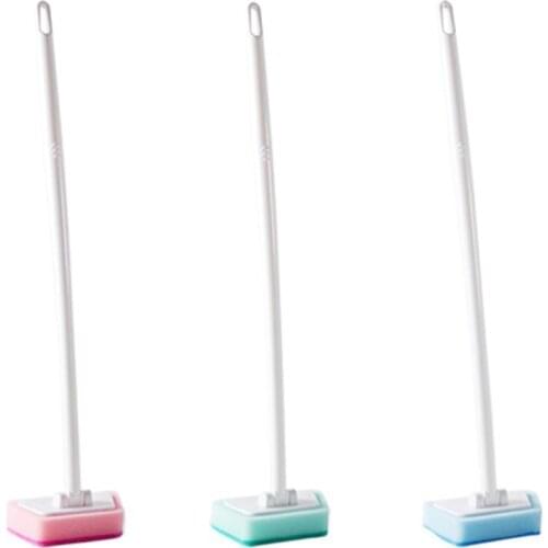 2021 New Non-woven Sponge Cup Brush Long Handle Brush Bathroom Cleaning Brush Bathroom Bath Tiles Brush Kitchen Tools Hot Sale