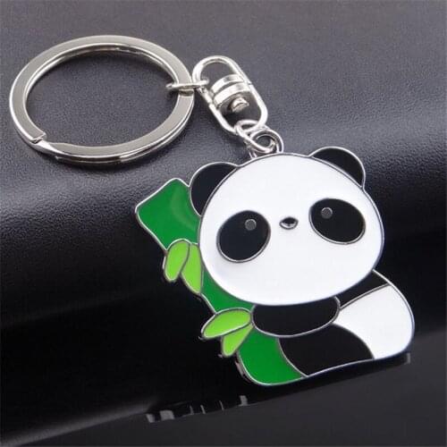 New Cute Girls Panda Key Ring Women Chinese Style Panda Keychain Gadgets For Men Bag Car Trinket Jewelry Wedding Party Gift