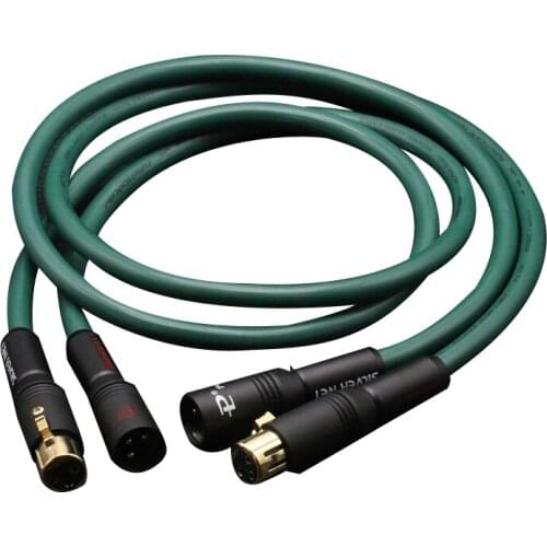 Pair FURUTECH - FA220 OCC Single Crystal Copper 3 Pin XLR Balanced Gold-plated Plug Audio Cable