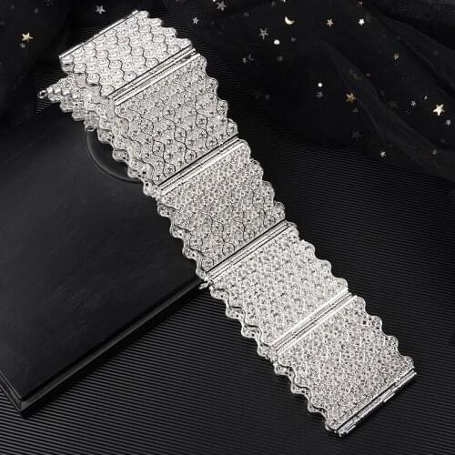 Full stone Morocco Style Full stone Waist Belt For Bride Luxury jewelry Waist Chain for Arabic Women Caftan Wedding Dress Belt