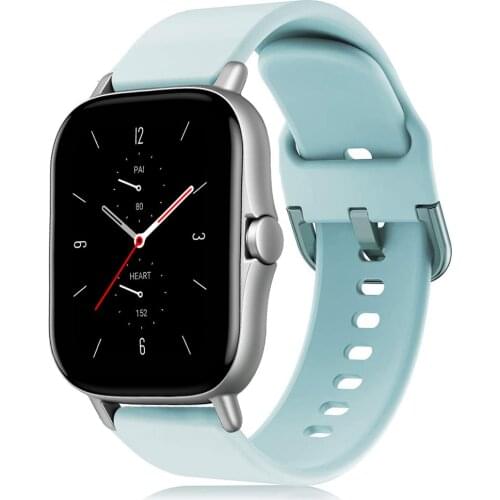 20mm/22mm Silicone strap For Amazfit GTS/2/2e/GTS2 Mini/GTR 42mm/47mm/GTR2/2e/stratos 2/3 Sport Watch Bracelet Amazfit bip band