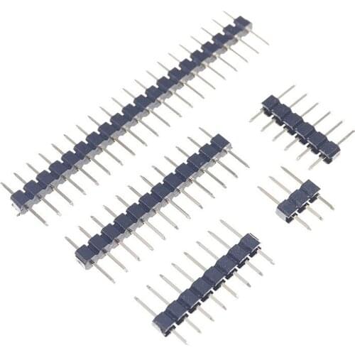Pitch 2.0 mm Pin Header Male 1 x 2 P 3 4 5 6 7 8 9 10 12 14 15 16 20 24 26 30 40 Pin single row Straight Through Hole PCB Gold