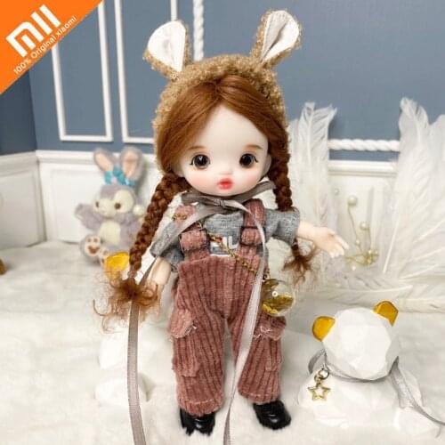 Xiaomi 16cm BJD Doll 12 Movable Joints Dolls Makeup Casual Wear Clothes with Shoes Doll Accessories Toy for Girls Gift DIY Gift