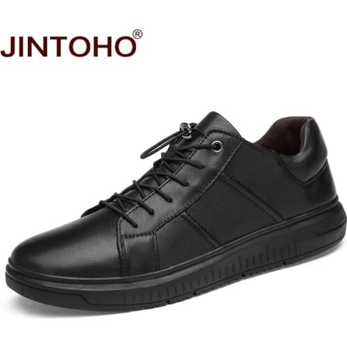 JINTOHO Men Genuine Leather Shoes Brand Fashion Men Casual Shoes Male Leather Shoes Leather Loafers Moccasins Men Flats