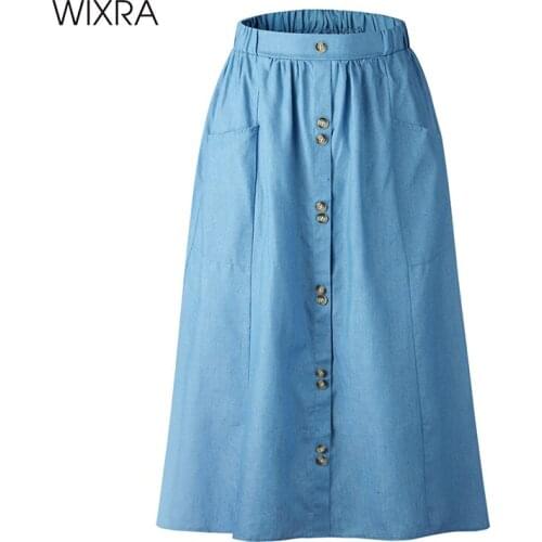 Женские юбки джинсовые Wixra China At AliExpress