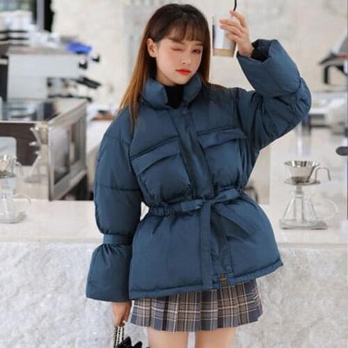 Stand-up collar oversized warm down cotton Vest Women loose Korean style fashion thick waistcoat outer wear cotton Vest Women