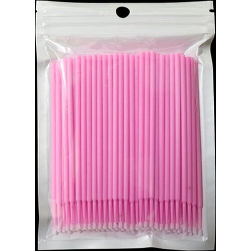 100 Pcs/lot Clean PVC Micro Makeup Tool Individual Eyelash Brush Women Girls Cosmetic Disposable Sanitary Extension Applicator