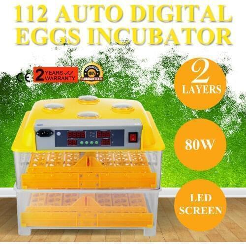 112pcs automatic egg incubator lightweight and portable digital temperature control easy to operate